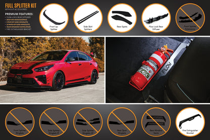 Flow Designs Cerato GT Hatch PFL Full Lip Splitter Set