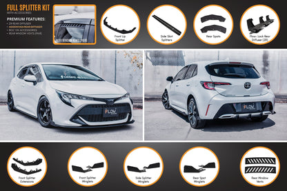 Flow Designs Corolla MZEA12R/ZWE211R 2018-2022 Full Lip Splitter Set