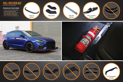 Flow Designs i30 N Line Hatch PD (2018-2023) Full Splitter Lip Set