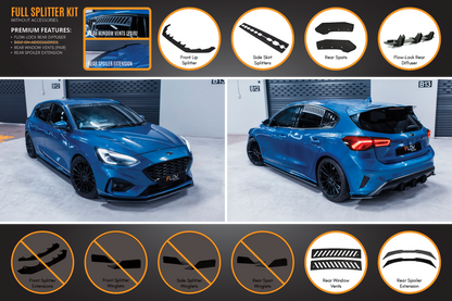 Flow Designs MK4 Focus ST-Line Full Lip Splitter Set
