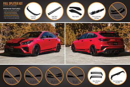Flow Designs Cerato GT Hatch PFL Full Lip Splitter Set