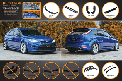 Flow Designs XR5 Focus Turbo V3 Full Lip Splitter Set