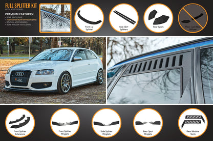 Flow Designs S3 8P Hatch (PFL) Full Lip Splitter Set