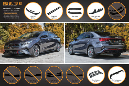 Flow Designs Cerato GT Sedan FL Full Lip Splitter Set