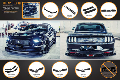 Flow Designs GT Mustang S550 FN Full Lip Splitter Set