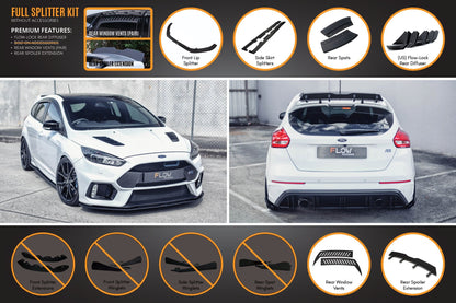 Flow Designs MK3 Focus RS Full Lip Splitter Set