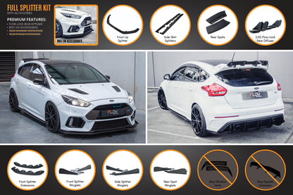 Flow Designs MK3 Focus RS Full Lip Splitter Set
