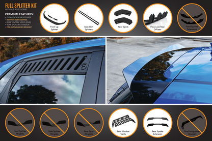 Flow Designs i30 SR Hatch (2017-2018) Full Lip Splitter Set