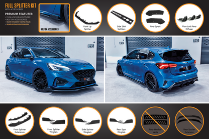 Flow Designs MK4 Focus ST-Line Full Lip Splitter Set
