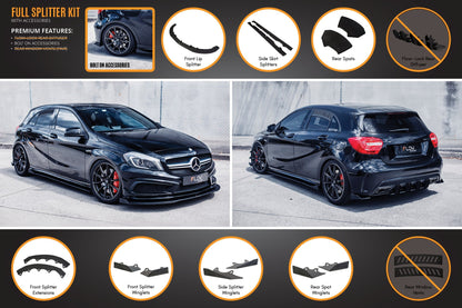 Flow Designs A45 AMG W176 (PFL) Full Lip Splitter Set