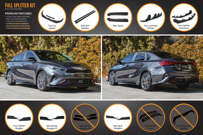 Flow Designs Cerato GT Sedan FL Full Lip Splitter Set