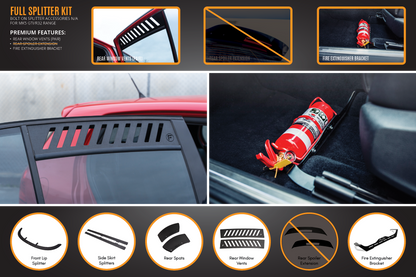 Flow Designs MK5 Golf GTI Full Lip Splitter Set
