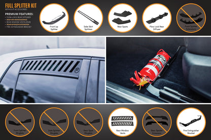 Flow Designs MK8 Golf GTI Full Lip Splitter Set