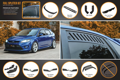 Flow Designs XR5 Focus Turbo V3 Full Lip Splitter Set