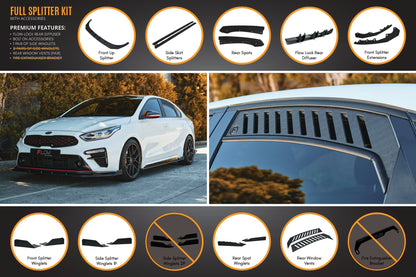Flow Designs Cerato GT Sedan PFL Full Lip Splitter Set