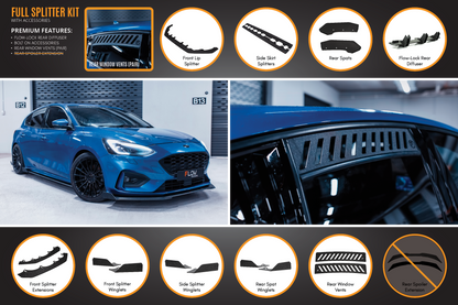 Flow Designs MK4 Focus ST-Line Full Lip Splitter Set