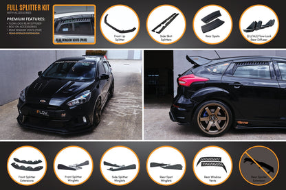Flow Designs MK3 Focus RS Full Lip Splitter Set