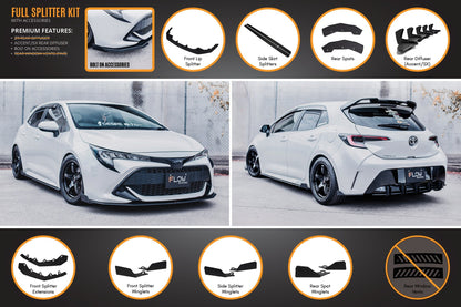 Flow Designs Corolla MZEA12R/ZWE211R 2018-2022 Full Lip Splitter Set