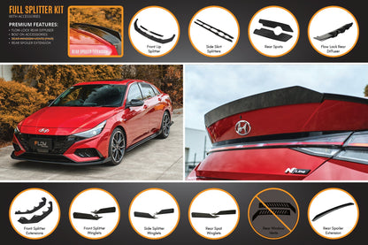 Flow Designs CN7 i30 N Line Sedan 2020 - 2022 Full Lip Splitter Set
