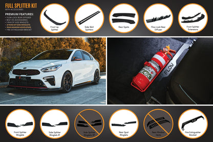 Flow Designs Cerato GT Sedan PFL Full Lip Splitter Set