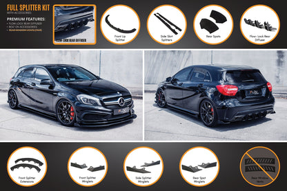 Flow Designs A45 AMG W176 (PFL) Full Lip Splitter Set