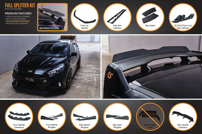 Flow Designs MK3 Focus RS Full Lip Splitter Set