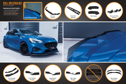 Flow Designs MK4 Focus ST-Line Full Lip Splitter Set