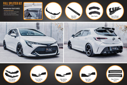 Flow Designs Corolla MZEA12R/ZWE211R 2018-2022 Full Lip Splitter Set