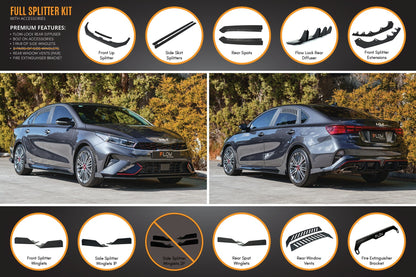 Flow Designs Cerato GT Sedan FL Full Lip Splitter Set