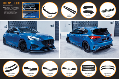 Flow Designs MK4 Focus ST-Line Full Lip Splitter Set
