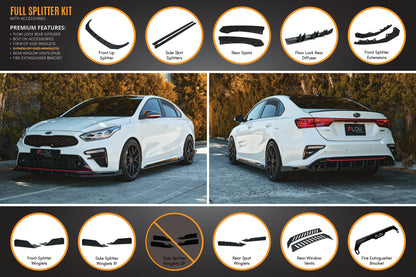 Flow Designs Cerato GT Sedan PFL Full Lip Splitter Set