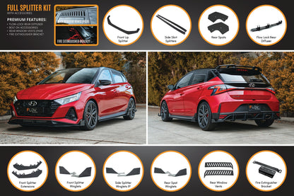 Flow Designs i20 N BC3 Pre-Facelift Full Lip Splitter Set