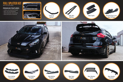 Flow Designs MK3 Focus RS Full Lip Splitter Set