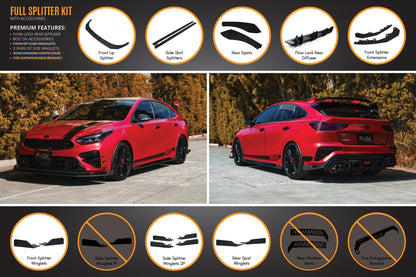 Flow Designs Cerato GT Hatch PFL Full Lip Splitter Set