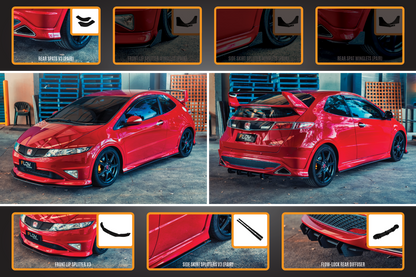 Flow Designs FN2 Civic Type R Full Lip Splitter Set