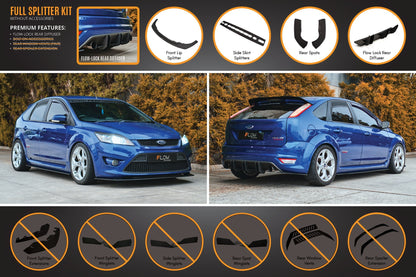 Flow Designs XR5 Focus Turbo V3 Full Lip Splitter Set