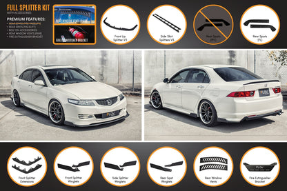 Flow Designs Honda Accord Euro FACELIFT CL7/CL9 Full Lip Splitter Set
