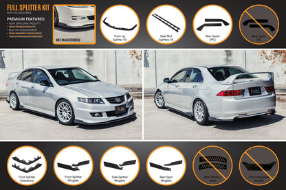Flow Designs Honda Accord Euro FACELIFT CL7/CL9 Full Lip Splitter Set