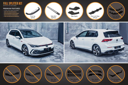 Flow Designs MK8 Golf GTI Full Lip Splitter Set