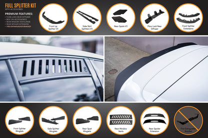 Flow Designs MK6 Golf GTI Full Lip Splitter Set
