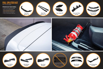 Flow Designs MK6 Golf GTI Full Lip Splitter Set