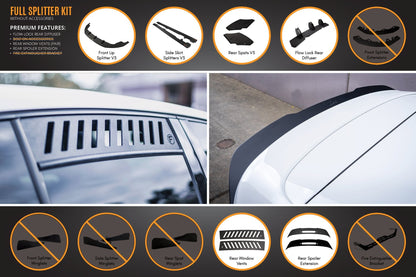 Flow Designs MK6 Golf GTI Full Lip Splitter Set