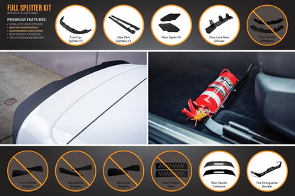 Flow Designs MK6 Golf GTI Full Lip Splitter Set