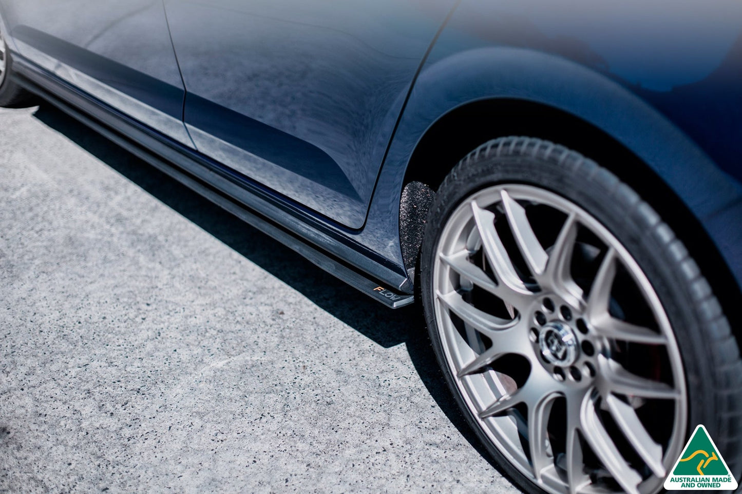 Flow Designs DEMO STOCK - AW Polo GTI Side Skirt Splitters (Pair) - TEXTURED MATTE BLACK