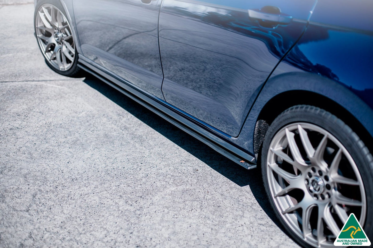 Flow Designs DEMO STOCK - AW Polo GTI Side Skirt Splitters (Pair) - TEXTURED MATTE BLACK