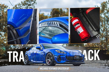 Flow Designs ZD8 BRZ STI Full Lip Splitter Set (TEXTURED BLACK)