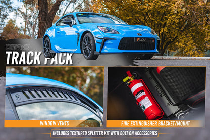 Flow Designs GR86 ZN8 Full Lip Splitter Set (TEXTURED BLACK)