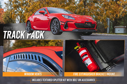 Flow Designs ZD8 BRZ Full Lip Splitter Set (TEXTURED BLACK)