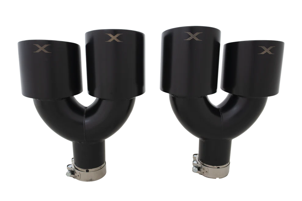 XFORCE - VW Golf R MK7 to MK7.5 Black Quad 4 Inch Tip Option