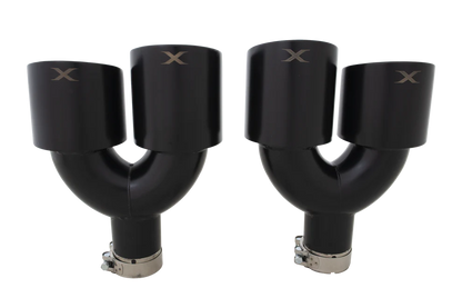 XFORCE - VW Golf R MK7 to MK7.5 Black Quad 4 Inch Tip Option